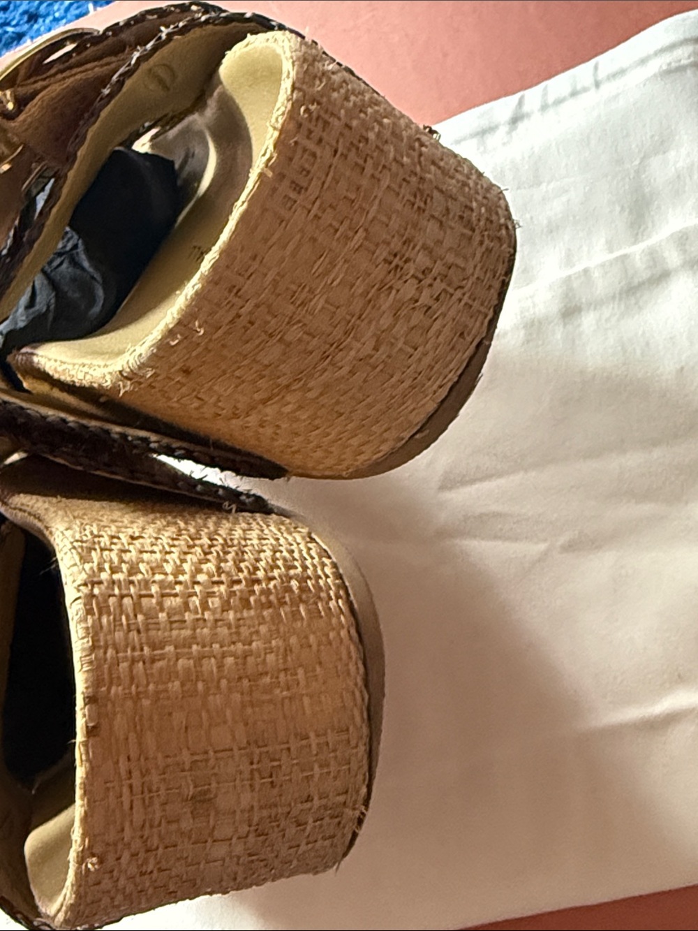 💛 Loeffler Randall Theo 40MM Cotton-Blend Platform Sandals - Picture 6 of 10